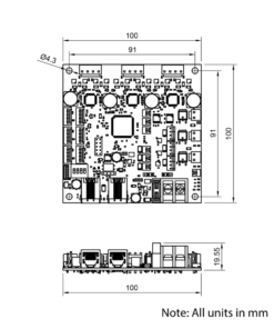 Technical Drawing Of Duet 3 Expansion Board 3HC
