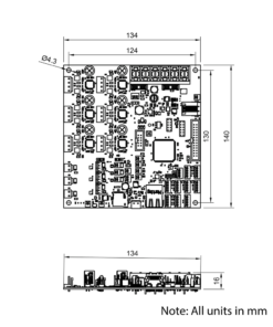 Technical Drawing Of Duet 3 Mainboard 6HC