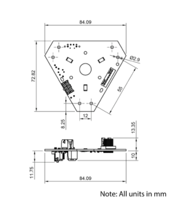 Technical Drawing Of Duet Delta Smart Effector