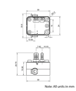 Technical Drawing Of Duet Filament Monitor - Assembled