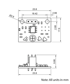 Technical Drawing Of Duet IR Height Sensor