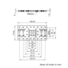 Technical Drawing Of C-Beam Gantry Plate - Large - 75x155mm