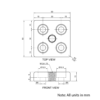 Technical Drawing Of Foot Plate - 30 Series - 60x60 - M12