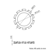 Technical Drawing Of External Toothed Lock Washer - M12