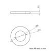 Technical Drawing Of Washer - M12