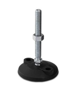 1 x Articulating Anti-slip Levelling Foot - Nylon 80mm - M12 - 125mm