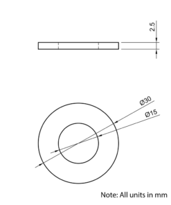 Technical Drawing Of Panel/Slot Washer - M14