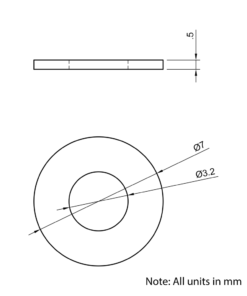 Technical Drawing Of Washer - M3