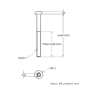 Technical Drawing Of Button Head Bolt - M3 - 5mm
