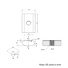 Technical Drawing Of Roll In Nut - T-Slot - 30 Series - M4