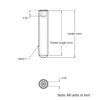 Technical Drawing of Grub Screw - M4 - 16mm
