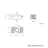 Technical Drawing Of Drop In Nut - T-Slot - 30 Series - M5