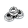 3 x Serrated Flanged Hex Nut - M5