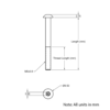 Technical Drawing Of Button Head Bolt - M5 - 12mm