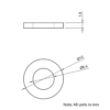 Technical Drawing Of Washer - M6