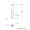Technical Drawing Of Button Head Bolt - M6 - 35mm
