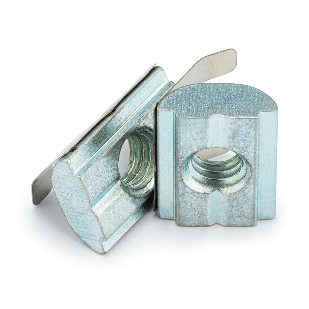 2 x Spring Leaf Loaded Nut - T-Slot - 40 & 45 Series - M8