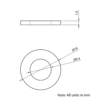 Technical Drawing Of Washer - M8