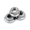 3 x Serrated Flanged Hex Nut - M8
