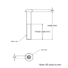 Technical Drawing Of Button Head Bolt - M8 - 30mm