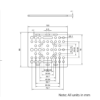 Technical Drawing Of V-Slot Gantry Plate - Medium - 100x88mm