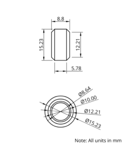 Technical Drawing Of Mini V-Slot Wheel