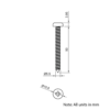 Technical Drawing Of Pan Head Self Tapping Screw - No.12 (5.5mm) - 50mm