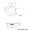 Technical Drawing Of Printed Part - Router Mount Adaptor - Printed To Size