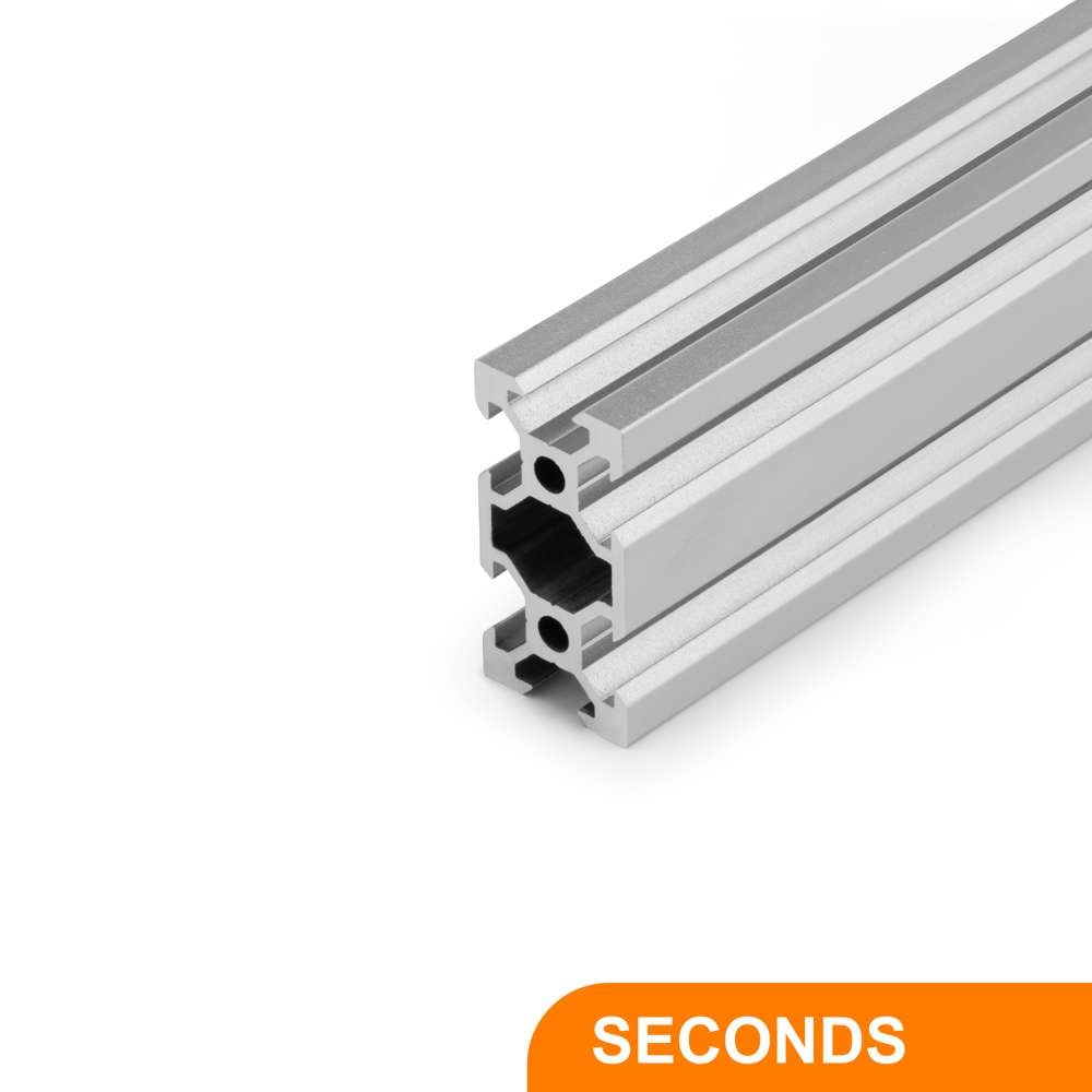 1 x Seconds - Aluminium Extrusion Profile - T/V-Slot - 20 Series - 20x40mm - 1000mm - Silver