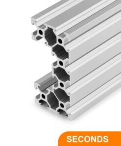 1 x Seconds - Aluminium Extrusion Profile - T/V-Slot - 20 Series - 40x80mm (C-Beam) - 1000mm - Silver