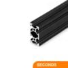 1 x Seconds - Aluminium Extrusion Profile - T/V-Slot - 20 Series - 20x40mm - 1000mm - Black