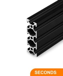 1 x Seconds - Aluminium Extrusion Profile - T/V-Slot - 20 Series - 20x60mm - 1000mm - Black
