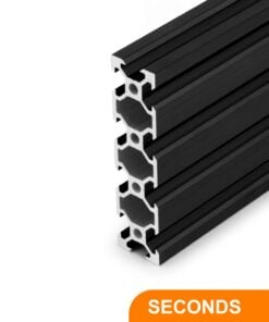 1 x Seconds - Aluminium Extrusion Profile - T/V-Slot - 20 Series - 20x80mm - 1000mm - Black