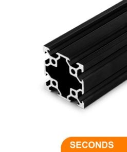 1 x Seconds - Aluminium Extrusion Profile - T/V-Slot - 20 Series - 40x40mm - 1000mm - Black