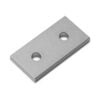 1 x Plate Connector - 2 Hole - Single Slot - 20 Series - Aluminium - Silver