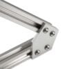 Plate Connector - 45 Degree - Single Slot - 20 Series - Aluminium - Silver - With Fixings Joining Aluminium Extrusion