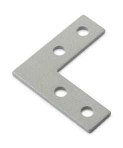 1 x Plate Connector - 90 Degree - Single Slot - 20 Series - Steel - Grey
