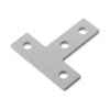 1 x Plate Connector - T - Single Slot - 20 Series - Steel - Grey