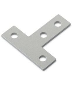 1 x Plate Connector - T - Single Slot - 30 Series - Steel - Grey