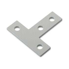 1 x Plate Connector - T - Single Slot - 30 Series - Steel - Grey