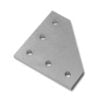 1 x Plate Connector - 90 Degree - Single Slot - 40 Series - Aluminium - Silver