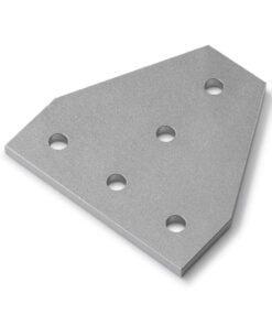 1 x Plate Connector - T - Single Slot - 40 Series - Aluminium - Silver