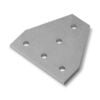 1 x Plate Connector - T - Single Slot - 45 Series - Aluminium - Silver