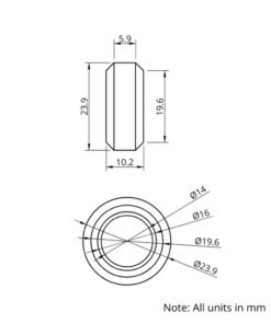 Technical Drawing Of V-Slot Wheel