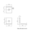 Technical Drawing Of Universal Corner Bracket - 30 Series - 30x30