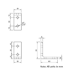 Technical Drawing Of Universal Corner Bracket - 30 Series - 30x60