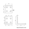 Technical Drawing Of Universal Corner Bracket - 20 Series - 40x40