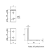 Technical Drawing Of Universal Corner Bracket - 45 Series - 45x90