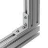 Universal Corner Bracket - 45 Series - 45x90 - With Fixings Joining Aluminium Extrusion