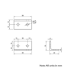Technical Drawing Of Universal Corner Bracket - 30 Series - 60x30